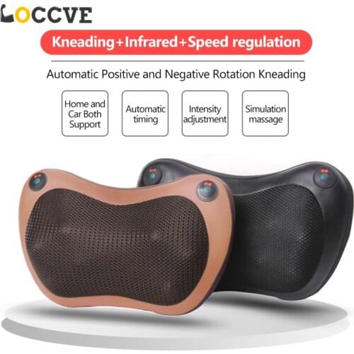 Neck Massager Relaxation Massage Pillow Car Home Cervical Shiatsu Massage Heating Kneading Infrared therapy pillow