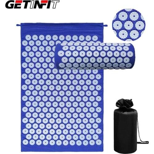 Yoga Massage Pad Back Relieve Stress Pain Body Acupuncture Mat Carpet Back Relieve Stress Nature Linen Coconut Massage