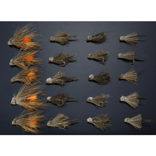 40Pcs Muddler Mini Flies Streamers And Hairwings Trout Fly Fishing Lures