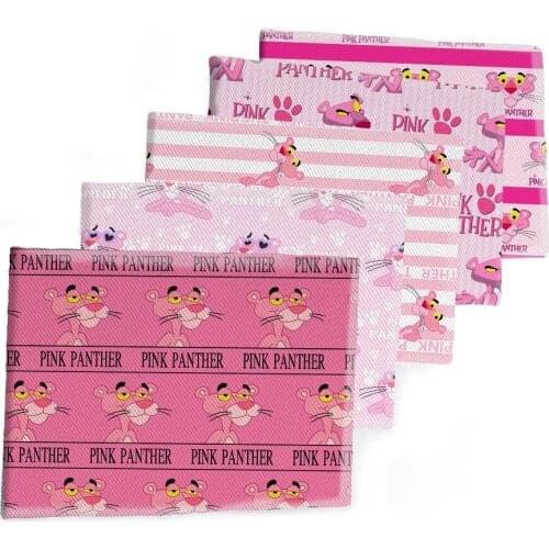 New twill, Pink Panther Printed Twill DIY Sewing Quilting Fat Quarters Material For Baby&Child 50*145CM