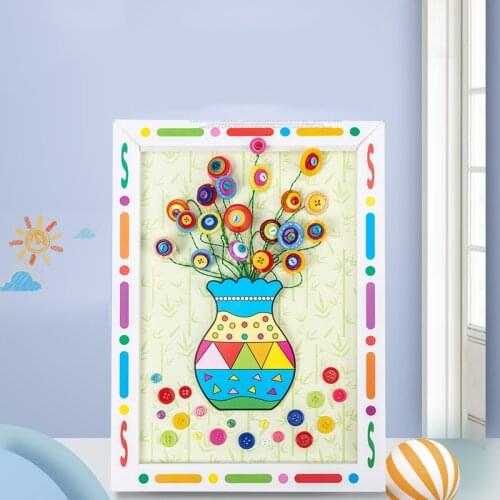 New crafts kids childrens toys paper flower arrangement Puzzle Material diy crafts kids toys for girls toys for children gift 1