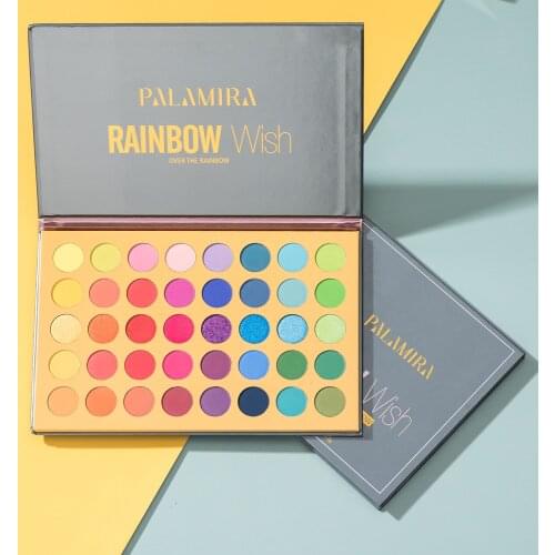 2021 New Arrival 40 Colors Pigmented Eye Shadow Palette PALAMIRA Powder Shimmer EyeShadow Matte Glitter Eye Makeup Pallete