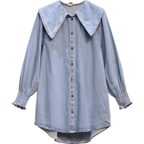 Qingerant Womens Denim Shirts