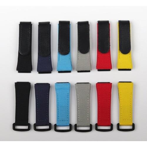 25mm men Nylon Canvas Stitching Genuine Leather Watchband For Richard Watch Mille watch Strap band Bracelet buckle screw down