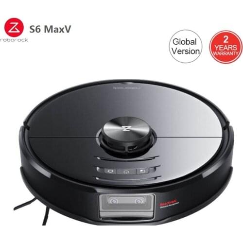 In Stock Global Version Roborock S6 MaxV Robot Vacuum Cleaner ReactiveAI and LiDAR Navigator Strong Suction Intelligent Mop
