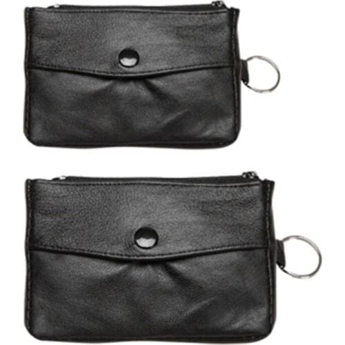 L5YA Womens Short Small Wallet Ladies Leather Purse Key Ring Coin Card Holder Money Bag