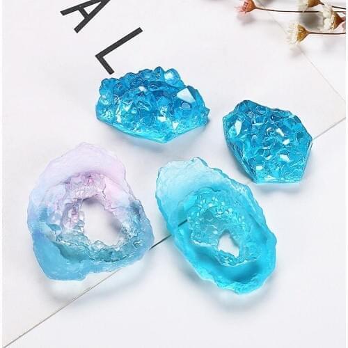 4Pcs UV Resin Jewelry Liquid Silicone Mold Hollow Charms Pendant Resin Molds For DIY Earrings Jewelry Making Accessories