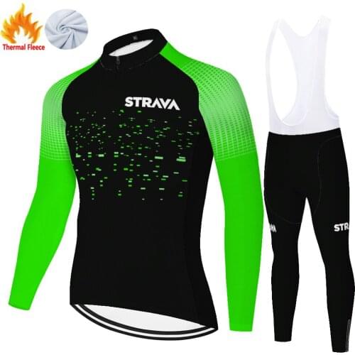 Strava Winter Thermal Fleece Completo Estivo Ropa Equipment Abbigliamento 사이클링 Jersey Maillot Chaqueta Hombre Cycling Ciclismo