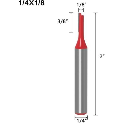 1pc 1/4inch Shank Straight Bit Tungsten Carbide Single Double Flute Router Bit Wood Milling Cutter for Woodwork Tool