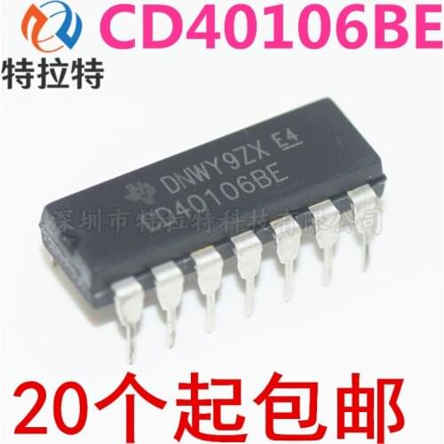 10pcs/lot Cd40106be Cd40106 Dip-14 Six-Schmidt Trigger Brand New & Original