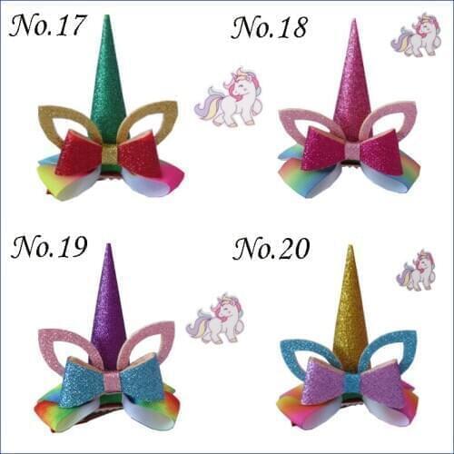 100 BLESSING Girl Popular 2.5" Unicorn Clip Little Pony Rainbow Spangle Flash
