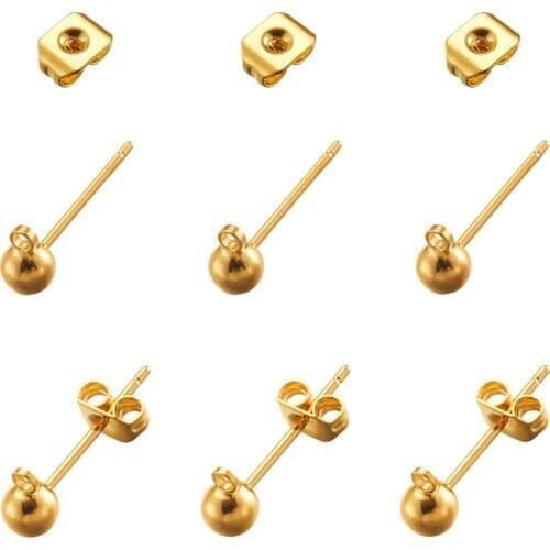 20Sets 4x16mm Brass Post Ear Stud Earring Jewelry Making Findings DIY Component Nickel Free,hole: 1mm,Pin:0.8mm F60