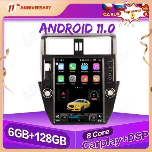 Android11 Car GPS Navigation For Toyota PRADO 2012-2017 Auto Stereo Multimedia Radio Video Player Carplay Tape Headunit DSP