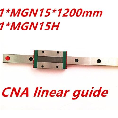 Free shipping 15mm Linear Guide MGN15 1200mm linear rail way + MGN15H Long linear carriage for CNC X Y Z Axis