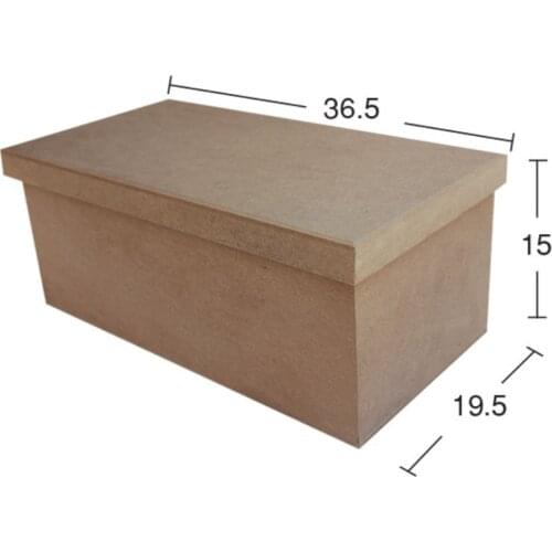 KU344 Large Shoebox, Raw Wood Mdf Box