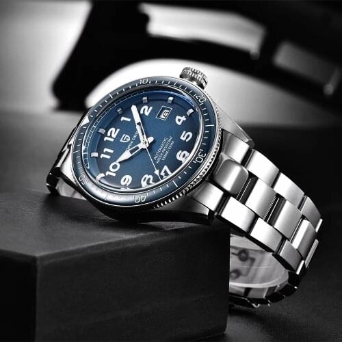 PAGANI Design Automatic Watch Mens Top Luxury Brand Mens Mechanical Watch 2021 Fashion Stainless Steel Strap Waterproof Watch