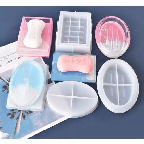 DIY Crystal Epoxy Mold handmade practical soap storage box Silicone Mold For Resin Making Home Decoration