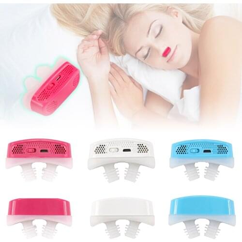 Electric Silicone anti snoring Nasal Dilators Anti Snore Nose Clip Sleep Tray Sleeping Aid Apnea Guard Night Device