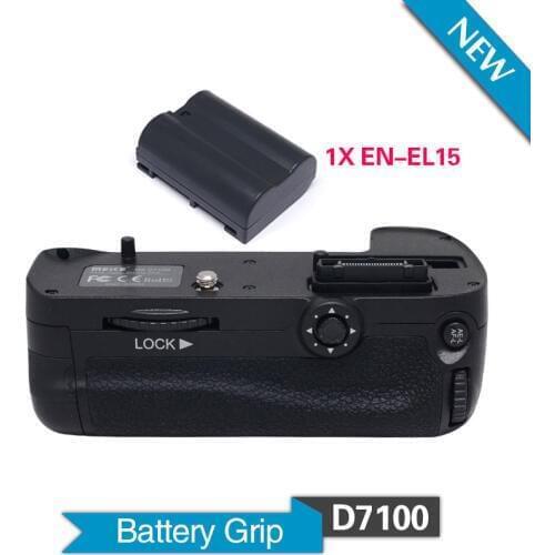Meike MK-D7100 Multi-function Vertical Battery Grip Holder with 1pcs EN-EL15 for Nikon DSLR D7100 D7200 Camera replace as MB-D15