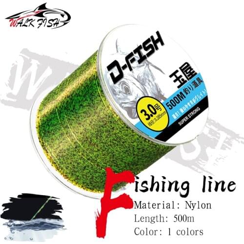 WALK FISH 500m Fluorocarbon Invisible Spoted Line Fly Fishing Line Bionic Monofilament Fish Line Speckle carp Nylon Thread