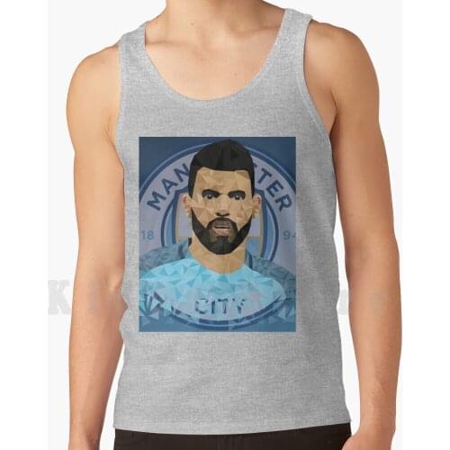 Kun Aguero Art Tank Tops Vest Sleeveless Sergioaguero Kunaguero Argentine Football Soccer Game Goal Premier