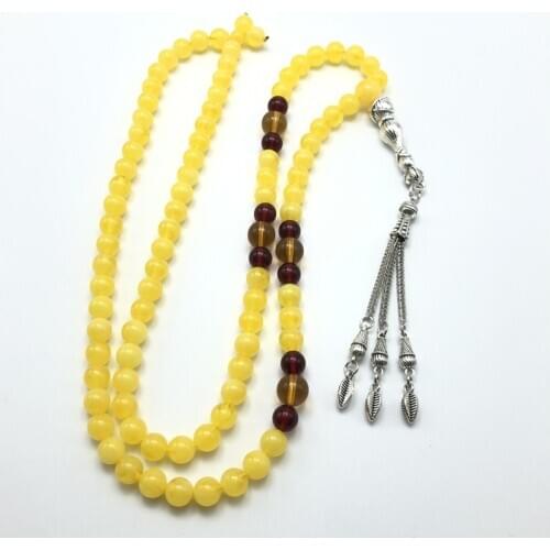 8mm round beads prayer beads rosary bracelet metal tassel necklace misbaha for men and women gift jewelry wholesale