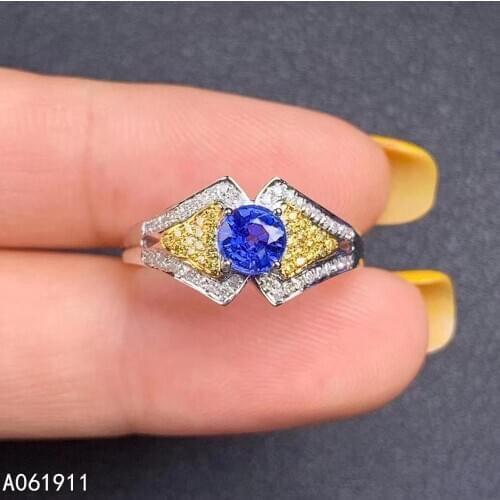 KJJEAXCMY fine jewelry natural sapphire 925 sterling silver new women ring support test elegant