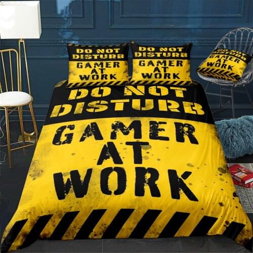 Gamer at work Duvet Cover Twin/Queen/King Size Luxury Comforter Bedding Set With Pillowcase Home Bed Decora Dropshipping