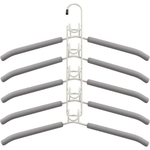 Metal Clothes Hanger with EVA Sponge,AntiSlip Clothing Rack Hangers,for Tumble Hanging Laundry Stand Telescopic