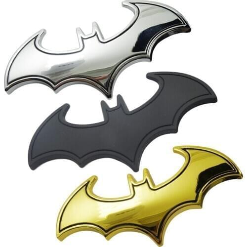 Metal 3D Stickers Auto Car Logo Cartoon Bat Sticker Metal Badge Emblem Tail Decal Motorcycle Car Accessories
