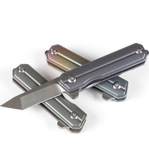 Dropship D2 Steel Mini Portable Folding Knife Tactical Survival 58-60HRC High Hardness Keychain Camping Pocket Knife Hand Tool