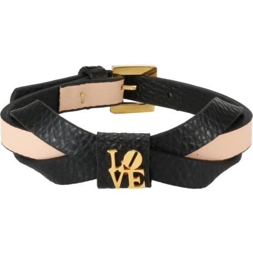 Fashion Genuine Leather Bracelet Bangle Stainless Steel Lovers Letter Bracelets for Men Women Jewelry Accessories Pulseiras