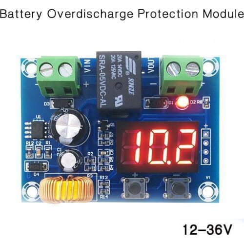 XH-M609 DC Voltage Protection Module Lithium Battery Under Voltage Loss Low Power Disconnect Output 12-36V