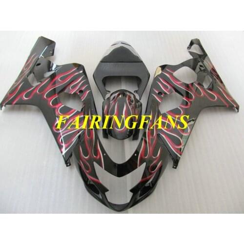 Motorcycle Fairing body kit for GSXR600 750 K4 04 05 GSXR 600 GSXR750 2004 2005 Double flames Fairings bodywork+gifts SE46