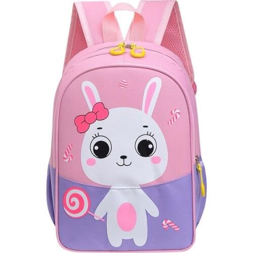 Cartoon kindergarten girl school bag Korean nylon waterproof small medium class backpack cute small backpack bag