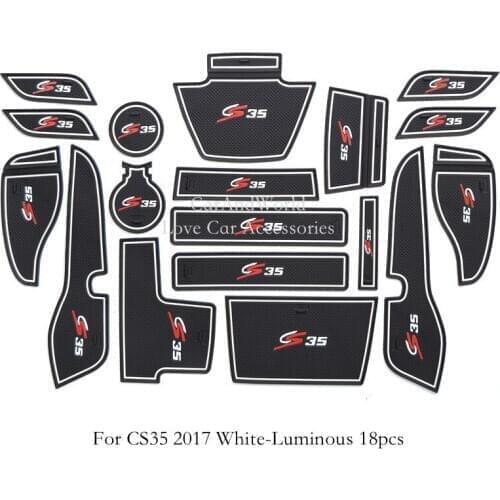 For Changan CS35 2012-2016 2017 Non-slip Cup Mats Anti Slip Door Groove Gate Slot Pad Mat Stickers Car-Styling Accessories