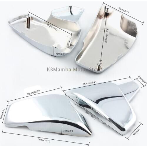 New Motorcycle Chrome Side Battery Fairing Cover ABS For Honda VLX 600v VT 600 C CD (Shadow VLX Deluxe) 1999-2007