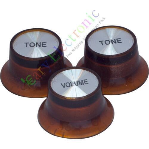 Wholesale and retail 50set 26mm Brown knob Guitar tube potentiometer cap Volume Tone audio part amp free shipping