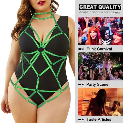 Garter Belt Sexy Stockings Stocking Set Plus Size Goth Harness Fashion Suspenders Belt Womens Underwear Bondage Thigh Bands