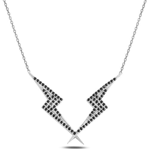 Silver Lightning Bolt Necklace