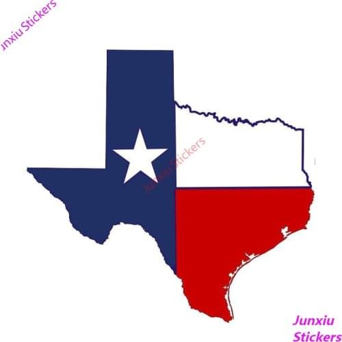 Reflective Cover Scratches Color Car-Sticker Decals Texas Flag Map Bumper Window Laptop Bodywork Vinyl Car Interior KK13*13cm