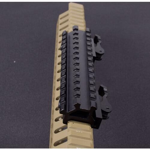 Tactical QD 13 Slots Airsoft Long Quick Detachable Double Rail Picatinny 45 Degree Side Guide Rail Bracket Hunting Accessories