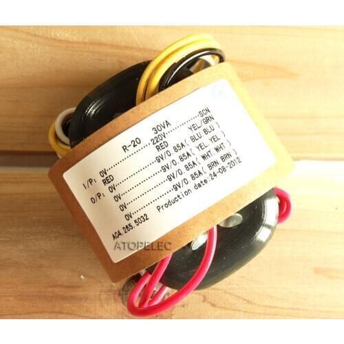 220V 30W R-Core Transformer 9V+9V+9V+9V for Audio Amplifier Preamps AMP DAC R Core