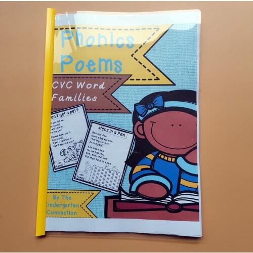Phonics+Poems+CVC+Word+Families Classroom Game Workbook Classroom Teach Read Books Educational Toy for Children Learning English