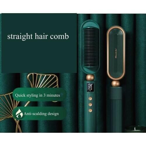 Hair Straightener Hot Comb Hair Straightener Brush Wet Dry Use Brush Comb Hair Straight Styler Curling Iron Curler Comb JFQ2