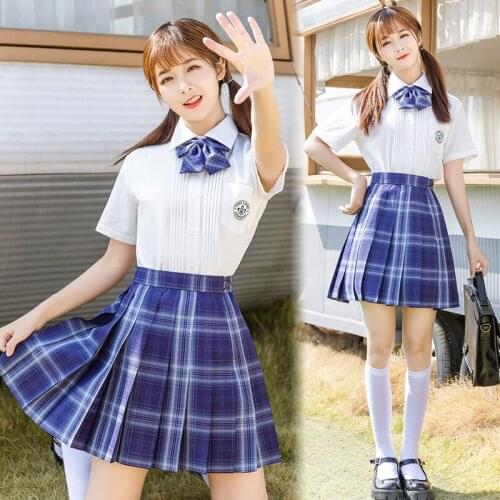 Real star JK uniform genuine plaid skirt spot pleated skirt spring summer college student skirt