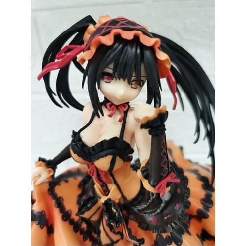 In stock 25cm DATE A LIVE Kurumi Tokisaki Sexy Action Figure Toys Anime 1/7 PVC Collection Models Toys for Chrismas gift