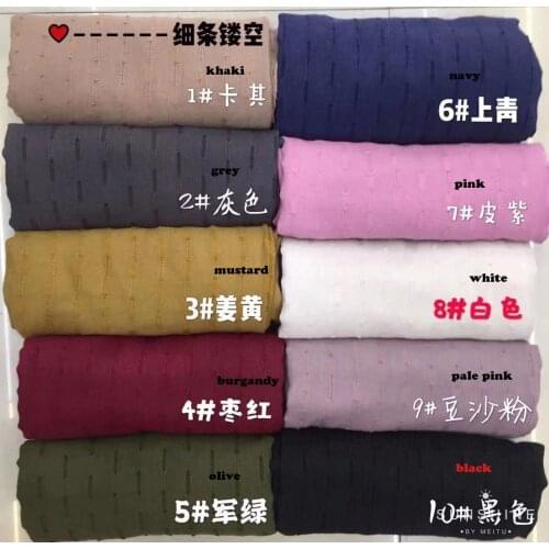 2020 Newest Women Solid Color Plain Color Hollow Out Scarf 10Colors 10pcs/lot