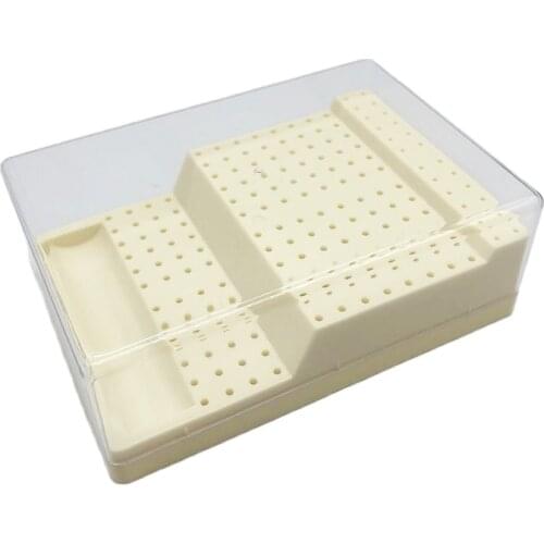 1Pcs/168 Holes Bur Holder Autoclave Sterilizer Case Disinfection Box Plastic Dental Burs Box Block Holder Dentistry Supplies
