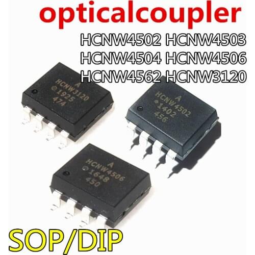 10pcs A HCNW4502 HCNW4503 HCNW4504 HCNW4506 HCNW4562 HCNW3120 opticalcoupler sop dip
